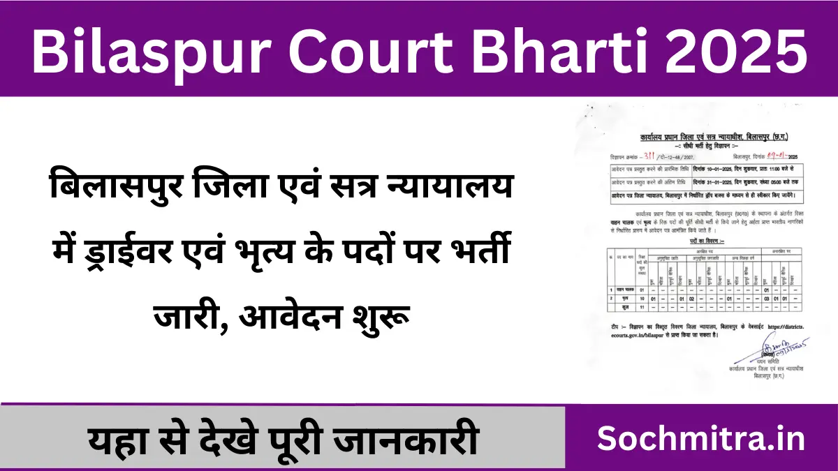 Bilaspur Court Bharti 2025