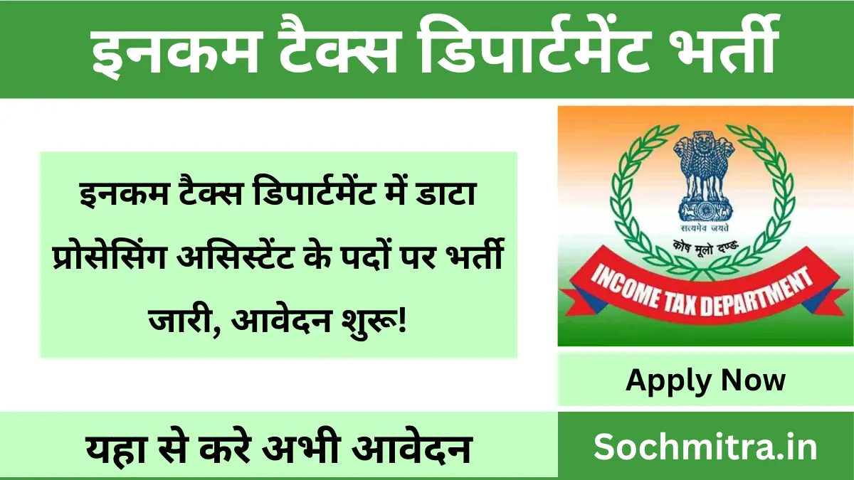 Income Tax Data Entry Vacancy 2025